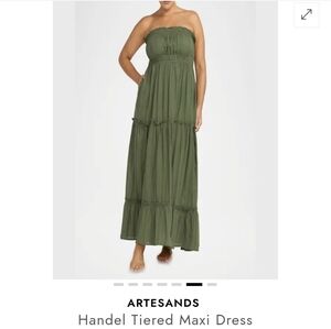 Artesands Green Handel Tiered Maxi Dress
